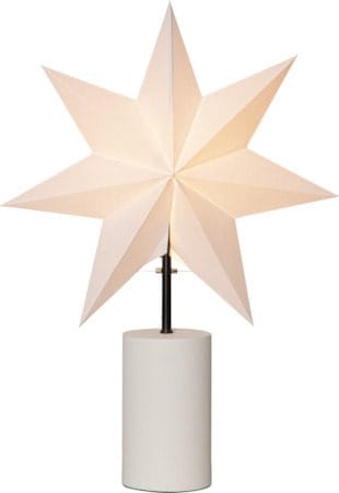 Stila Fot, skjerm og stjerne 35 cm - Hvit med svarte detaljer - Belysning - Julebelysning - Julelys