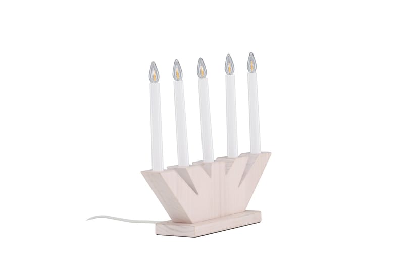 Verbier Adventsstake 41 cm - Hvit - Belysning - Julebelysning - Julelys