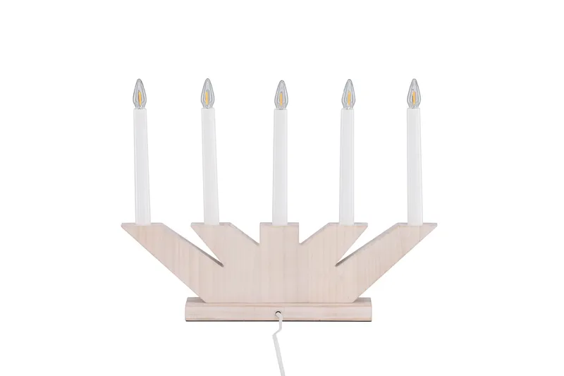 Verbier Adventsstake 41 cm - Hvit - Belysning - Julebelysning - Julelys