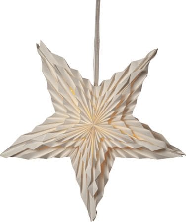 White Papirstjerne 70 cm, hvit