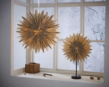 Winter Stjerne på fot 40 cm - beige med gullprikker/svart fot - Belysning - Julebelysning - Julelys
