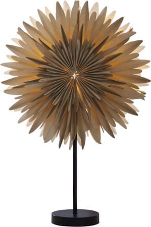 Winter Stjerne på fot 40 cm - beige med gullprikker/svart fot - Belysning - Julebelysning - Julelys