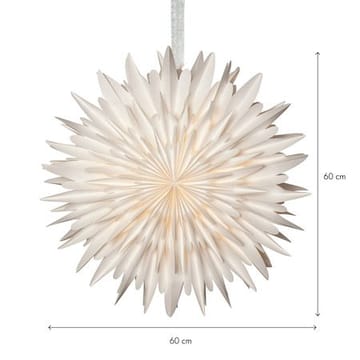 Winter Papirstjerne 60 cm - Hvit med gullprikker - Belysning - Julebelysning - Julelys