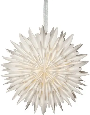 Winter Papirstjerne 60 cm - Hvit med gullprikker - Belysning - Julebelysning - Julelys