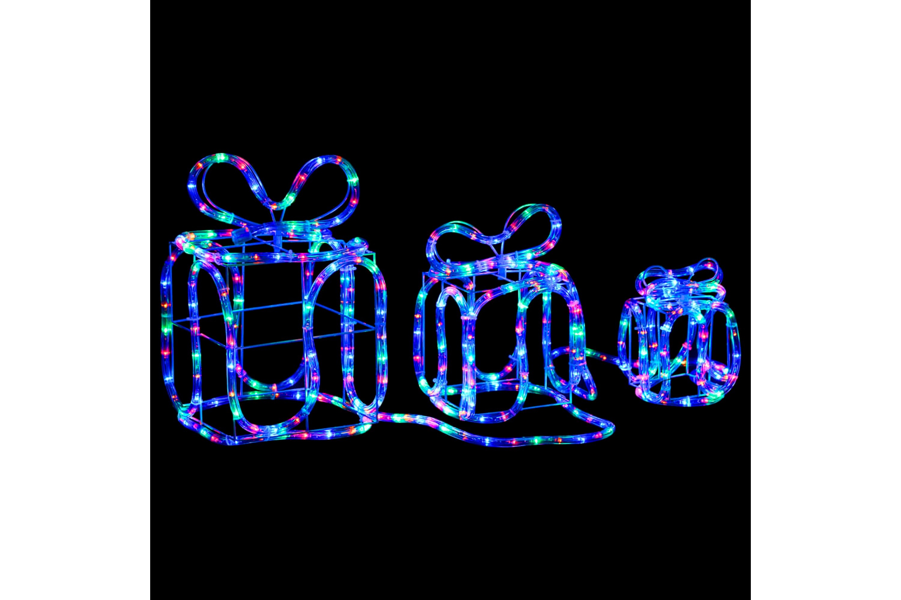 Be Basic Julepynt gaveesker med 180 lysdioder innendørs utendørs - Flerfarget