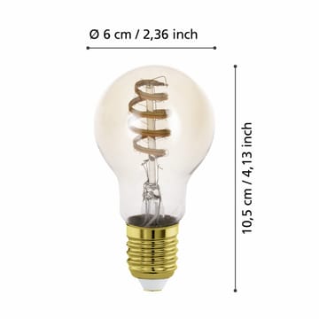 Lyskilde 2xLM-ZIG-CCT E27 A60 4,9W Amber + Bryter - 6 cm - Belysning - Lyspærer & lyskilder - Lyspærer