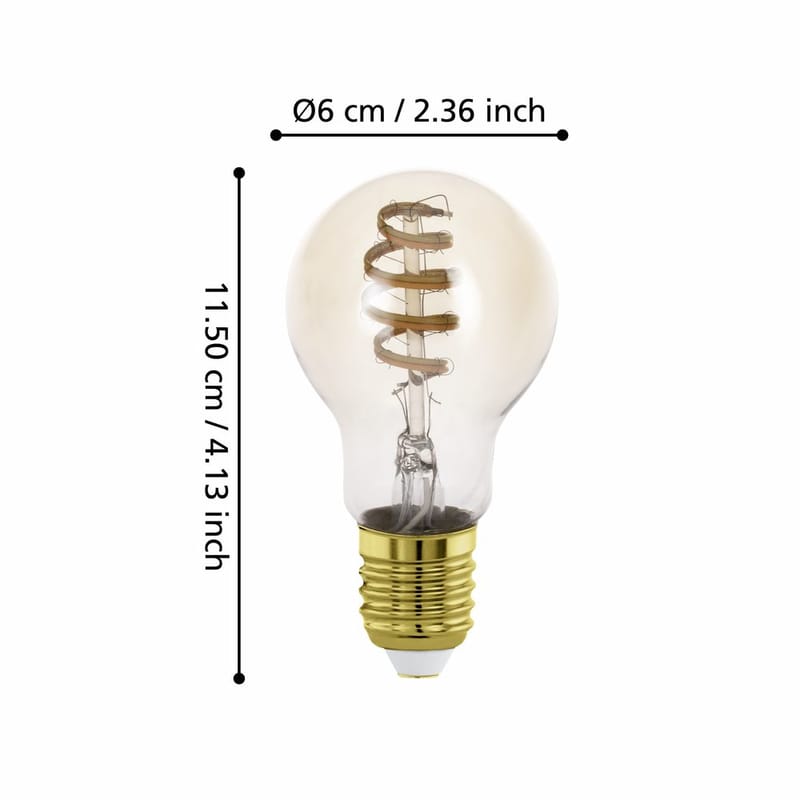 Lyskilde 2xLM-ZIG-CCT E27 A60 4,9W Amber - 6 cm - Belysning - Lyspærer & lyskilder - Lyspærer