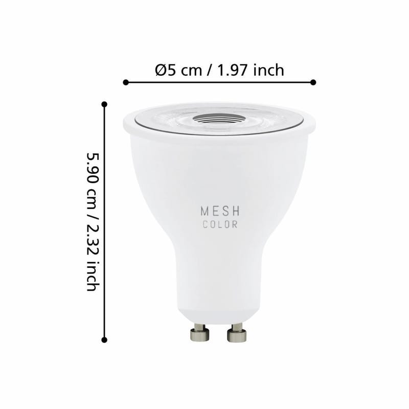 Lyskilde 3xLM-ZIG-RGB/CCT GU10 4,5W+1XFB - 5 cm - Belysning - Lyspærer & lyskilder - Lyspærer