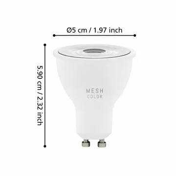 Lyskilde 3xLM-ZIG-RGB/CCT GU10 4,5W+1XFB - 5 cm - Belysning - Lyspærer & lyskilder - Lyspærer