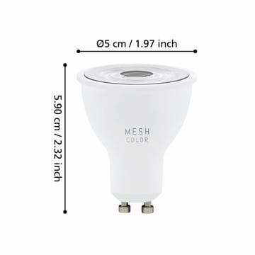 Lyskilde 3xLM-ZIG-RGB/CCT GU10 4,5W+1XFB - 5 cm - Belysning - Lyspærer & lyskilder - Lyspærer