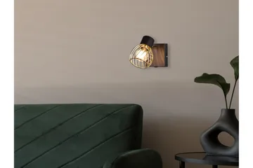 Trio Lighting Ardon spotlight 1L E14 matt svart/polert messing - Belysning - Innendørsbelysning & Lamper - Lamper gang