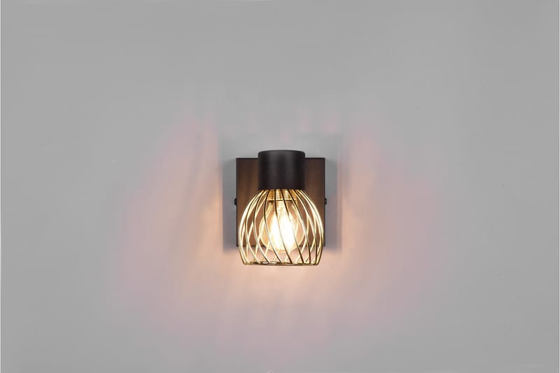 Trio Lighting Ardon spotlight 1L E14 matt svart/polert messing - Belysning - Innendørsbelysning & Lamper - Lamper gang