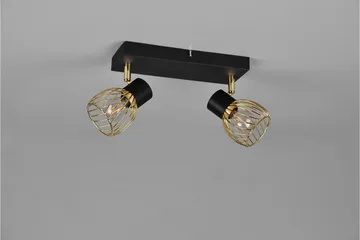 Trio Lighting Ardon Spotlight 2L E14 matt svart/ polert messing - Belysning - Innendørsbelysning & Lamper - Lamper gang