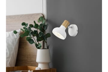 Trio Lighting Latika spotlight 1L E14 matt hvit/tre - Belysning - Innendørsbelysning & Lamper - Lamper gang