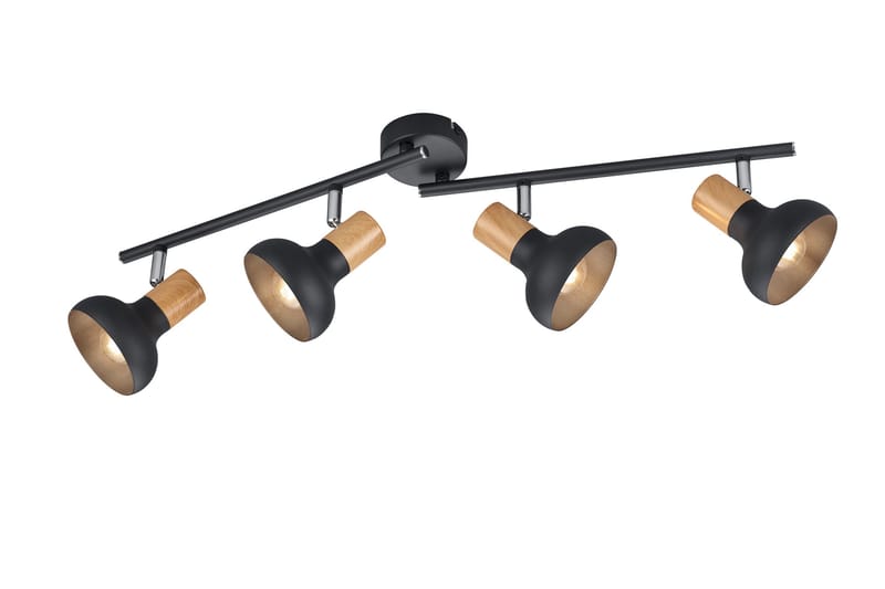 Trio Lighting Latika Spotlight 4L E14 Matt Svart/Tre