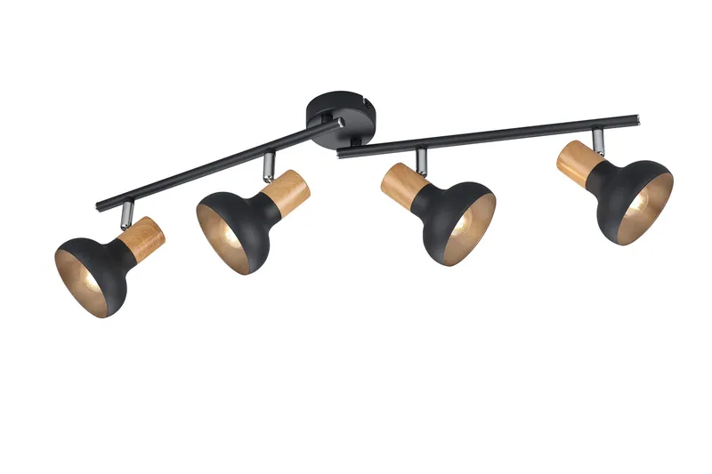 Trio Lighting Latika Spotlight 4L E14 Matt Svart/Tre