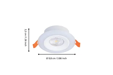 Innfelt lampe Eglo Calonge RGB 3 stk hvit - Hvit - Belysning - Downlights & spotlights - LED downlight