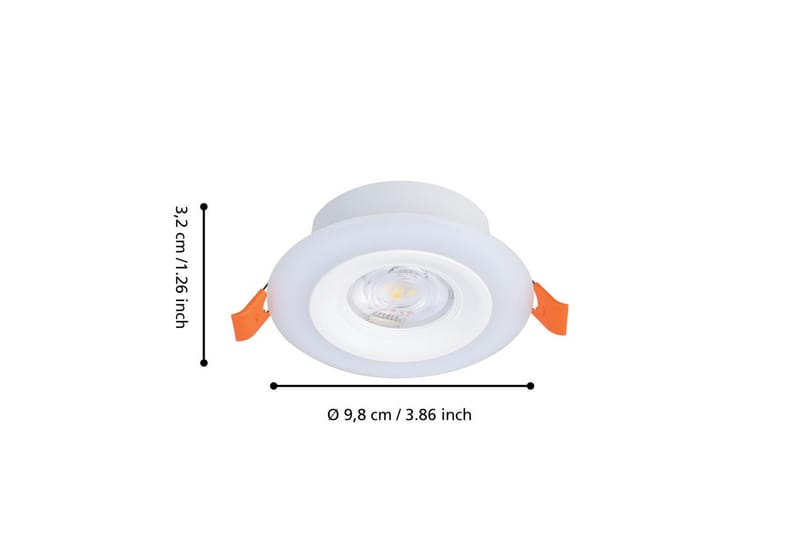 Innfelt lampe Eglo Calonge RGB 3 stk hvit - Hvit - Belysning - Downlights & spotlights - LED downlight