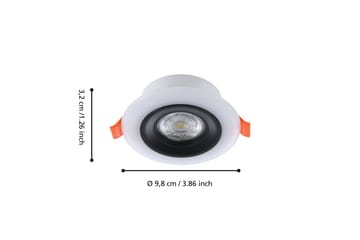 Innfelt Lampe Eglo Calonge RGB 3 stk Svart, Hvit - Svart/Hvit - Belysning - Downlights & spotlights - LED downlight