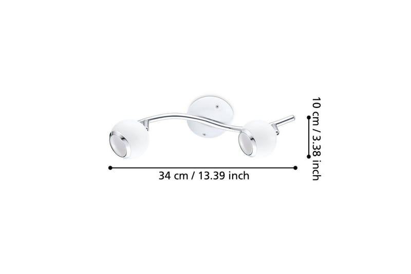 Spotlight Eglo Bimeda med 2 Lamper Hvit, Krom - Hvit/Krom - Belysning - Downlights & spotlights