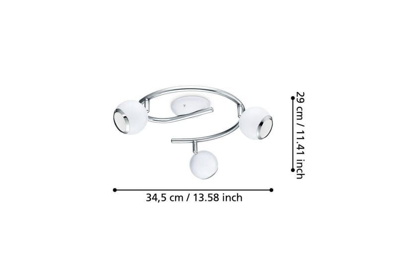 Spotlight Eglo Bimeda med 3 Lamper Hvit, Krom - Hvit/Krom - Belysning - Downlights & spotlights