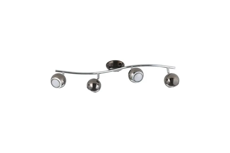 Spotlight Eglo Bimeda med 4 lamper nikkel-nero, krom, Svart/Krom/Grå