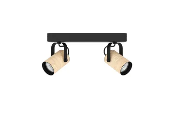 Spotlight Eglo Cayuca med 2 lamper - Svart/Brun - Belysning - Downlights & spotlights