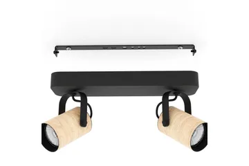 Spotlight Eglo Cayuca med 2 lamper - Svart/Brun - Belysning - Downlights & spotlights