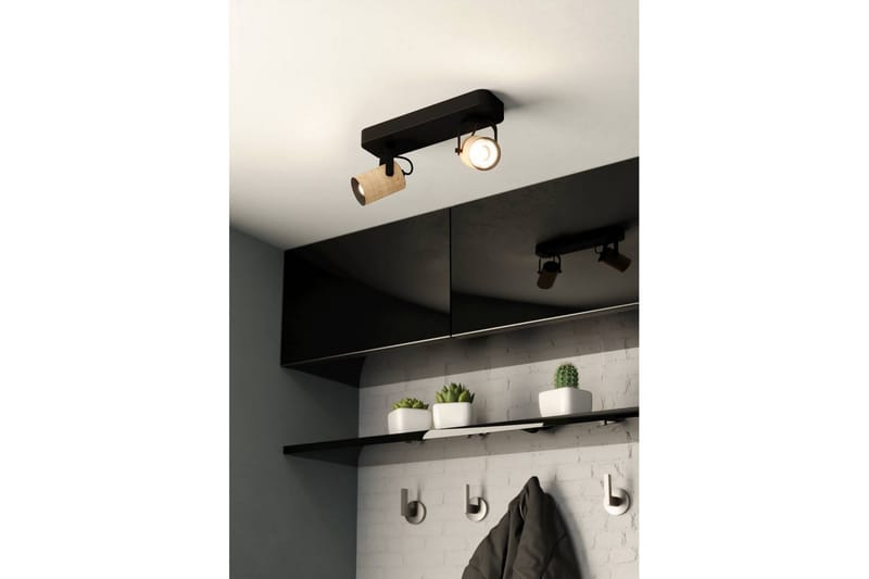 Spotlight Eglo Cayuca med 2 lamper - Svart/Brun - Belysning - Downlights & spotlights