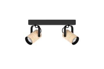 Spotlight Eglo Cayuca med 2 lamper - Svart/Brun - Belysning - Downlights & spotlights