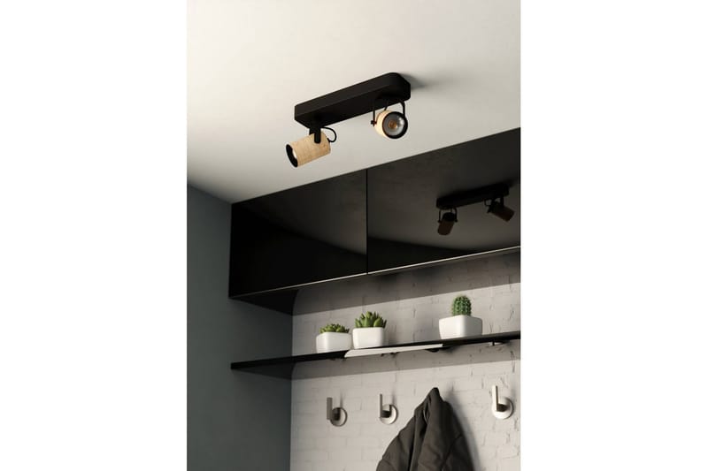 Spotlight Eglo Cayuca med 2 lamper - Svart/Brun - Belysning - Downlights & spotlights