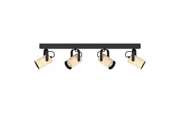 Spotlight Eglo Cayuca med 4 lamper - Svart/Brun - Belysning - Downlights & spotlights