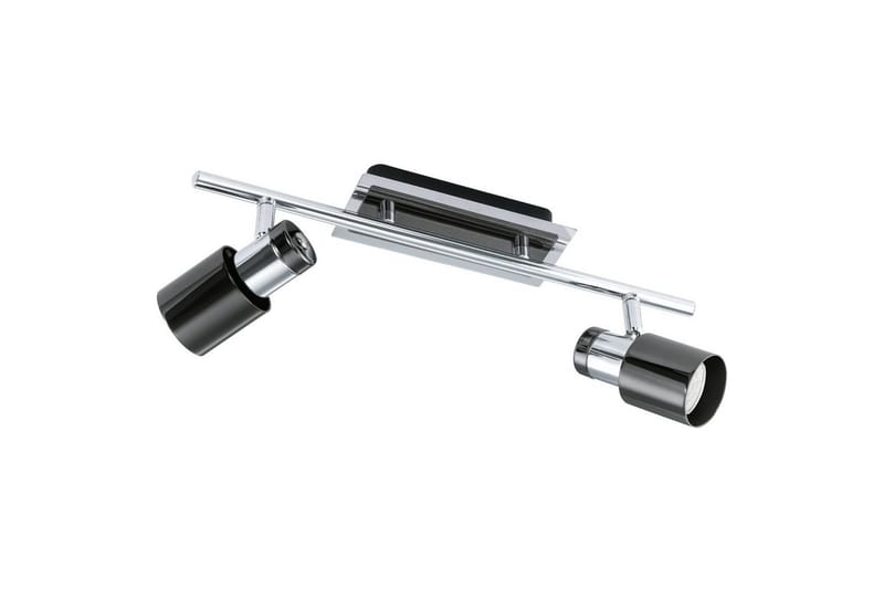 Spotlight Eglo Davida 1 med 2 Lamper, Svart/Sølv