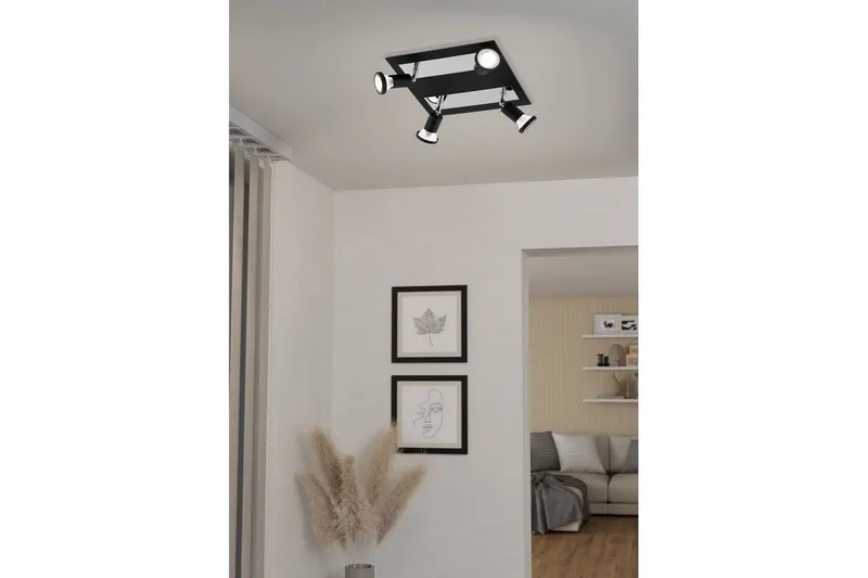 Spotlight Eglo Sarria Kvadrat Svart, Krom - Svart/Krom - Belysning - Downlights & spotlights