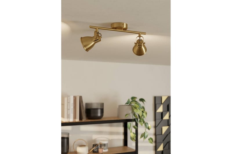 Spotlight Eglo Seras med 2 Lamper Børstet Messing/Gull - Messing/Gull - Belysning - Downlights & spotlights