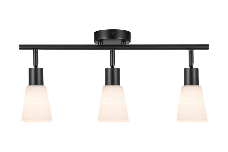 Spotlights Cole med 3-Skinne Svart/Opal - Lamper gang - Spotlight skinne - Downlights & spotlights