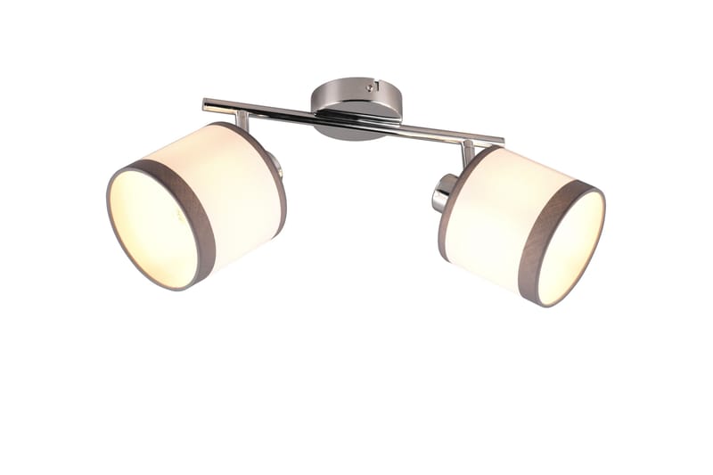 Trio Lighting Davos spotlight 2L E14 krom/hvit