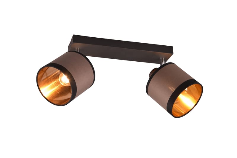 Trio Lighting Davos Spotlight 2L E14 matt svart/greige