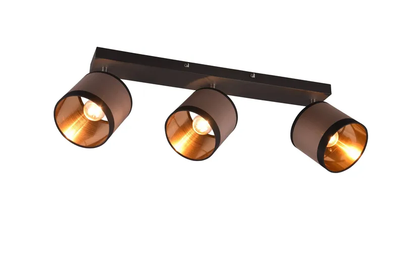Trio Lighting Davos spotlight 3L E14 matt svart/greige