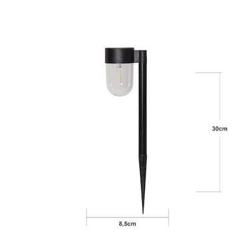 Cupola 2-pakning solcellepullerter 30 cm - svart - Belysning - Utendørsbelysning