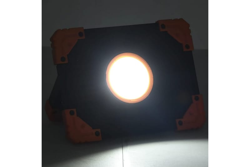 BÃ¦rbart LED-spotlys ABS 10 W kaldhvit - Svart - Fasadebelysning & vegglykter
