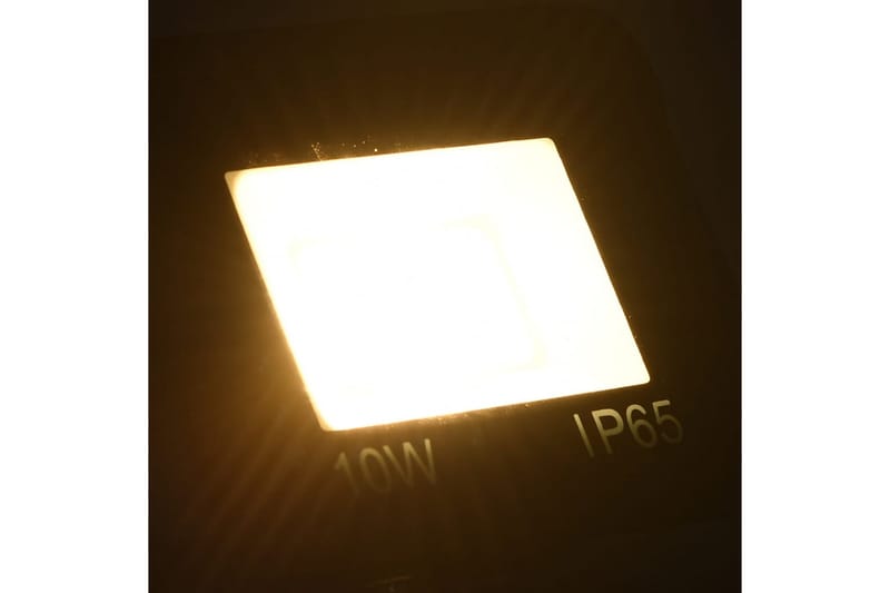 LED-flomlys 10 W varmhvit - Svart - Fasadebelysning & vegglykter