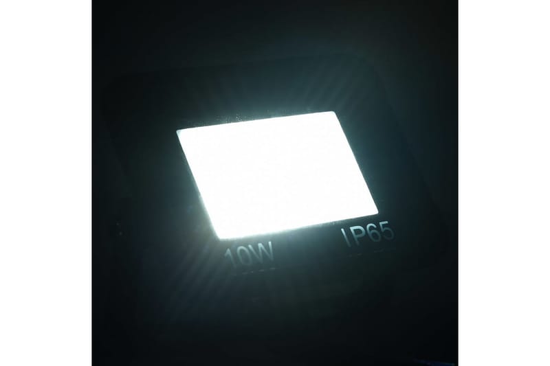LED-flomlys 2 stk 10 W kaldhvit - Svart - Fasadebelysning & vegglykter