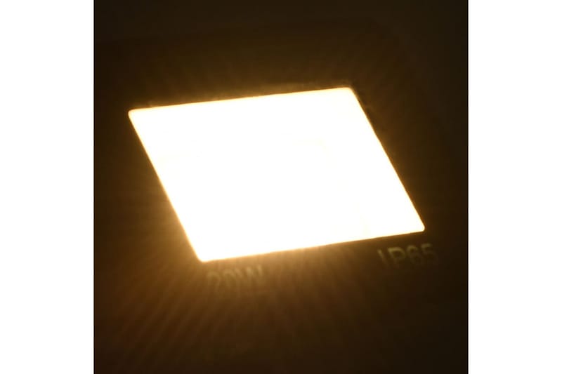 LED-flomlys 20 W varmhvit - Svart - Fasadebelysning & vegglykter