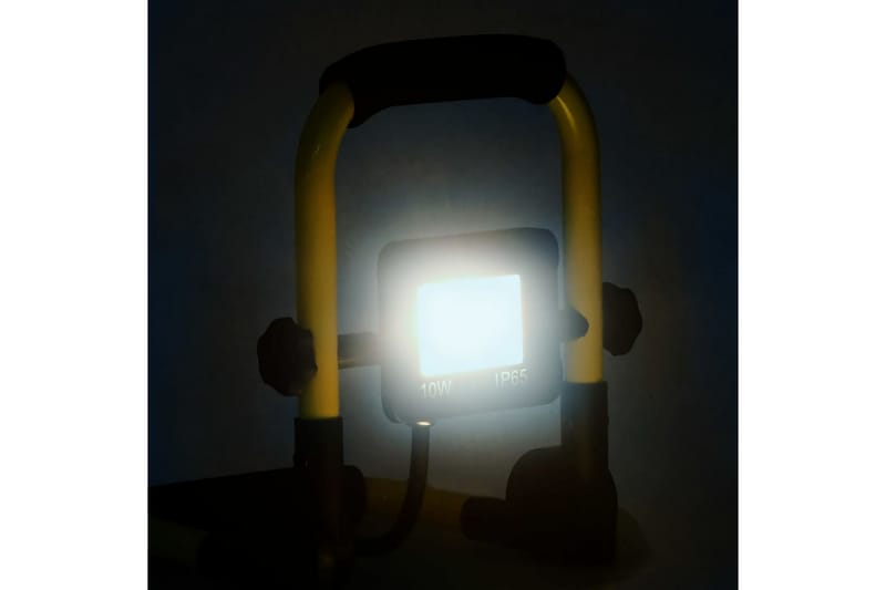 LED-flomlys med håndtak 10 W kaldhvit - Svart - Fasadebelysning & vegglykter