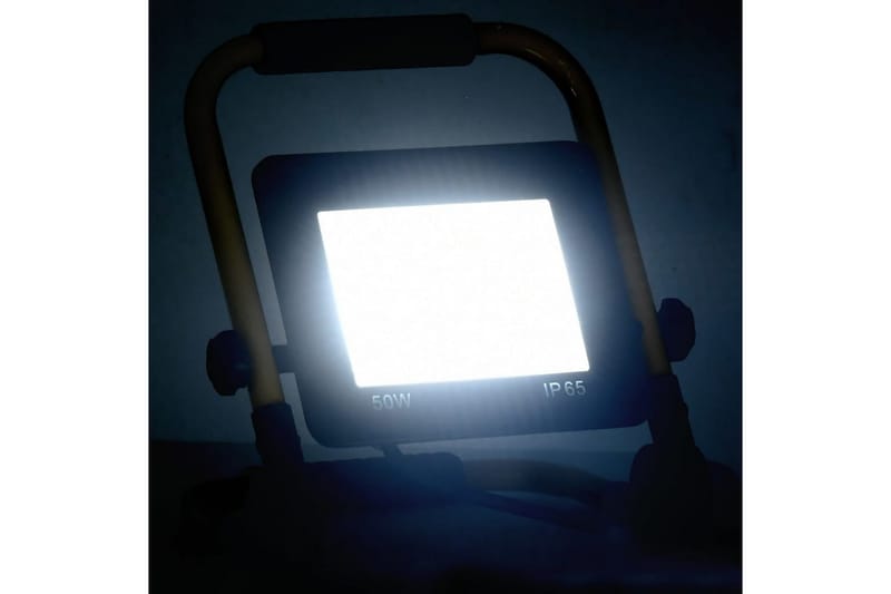 LED-flomlys med håndtak 50 W kaldhvit - Svart - Fasadebelysning & vegglykter