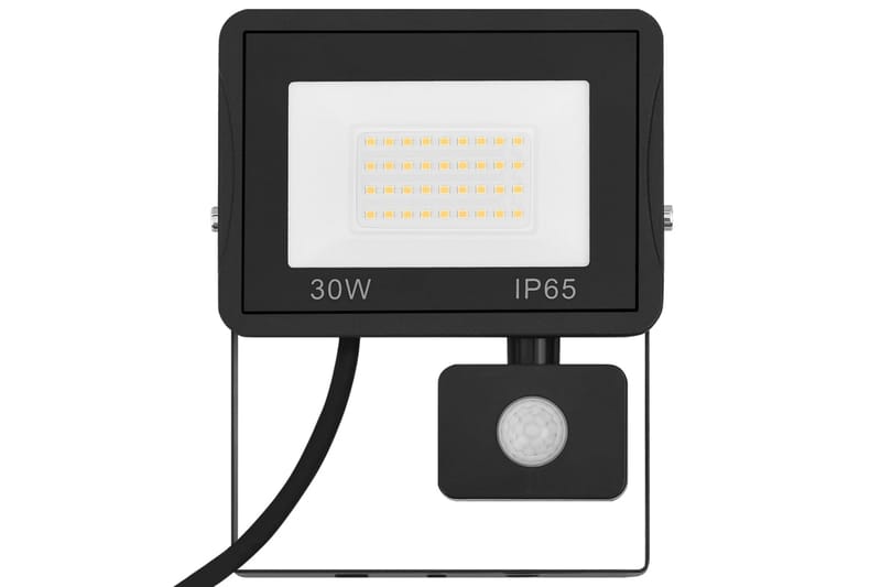 LED-flomlys med sensor 30 W varmhvit - Svart - Fasadebelysning & vegglykter