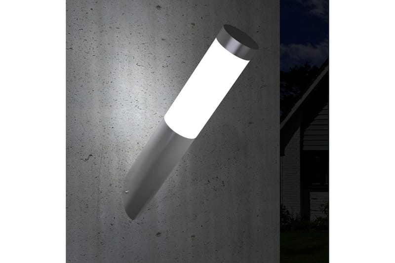 RVS Hage Vantett Vegglampe - Sølv - Fasadebelysning & vegglykter