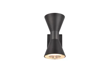 Trio Lighting Ardas Vegglampe 2L GU10 matt svart - Belysning - Utendørsbelysning - Fasadebelysning & vegglykter