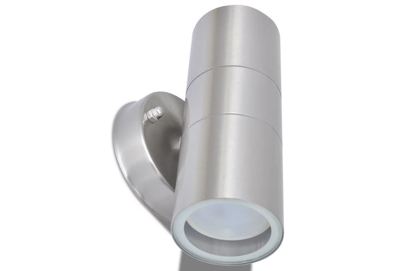 Utendørs LED Vegglamper 2 stk Rustfritt stål Oppover/Nedover - Sølv - Fasadebelysning & vegglykter